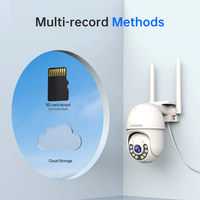 Lenovo 3MP PTZ WIFI IP Camera Audio CCTV Surveillance Smart Home Outdoor 4X Digital Zoom Color Night vision Waterproof