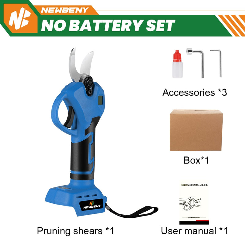 1280W 30mm Brushless Electric Pruner Shear Cordless Rechargeable  Fruit Tree Bonsai Pruning Branches Tool For Makita 18V Battery