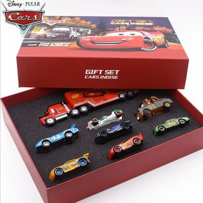 1:55 Disney Pixar Cars 3 Metal Diecast Car Model Toy Gift Set Lightning McQueen Jackson Mack Uncle Truck Boy Birthday Toys Gift