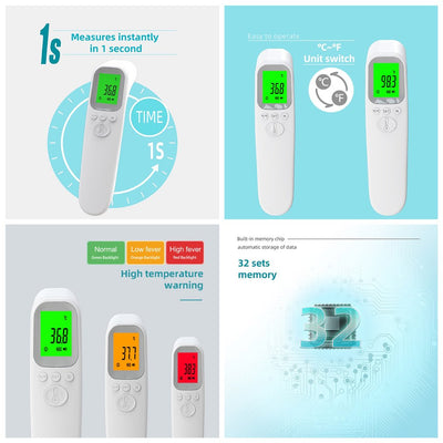FX-806 Infrared Thermometer Digital Non Contact Forhead Gun Laser Handheld Ir Temp Pyrometer Non-contact  Backlight Measurement