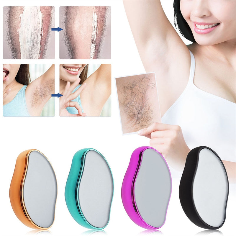 Crystal Physical Hair Removal Painless Epilator Hair Erase Safe Easy Cleaning Reusable Body Beauty Hair Depilation Glass Shaver