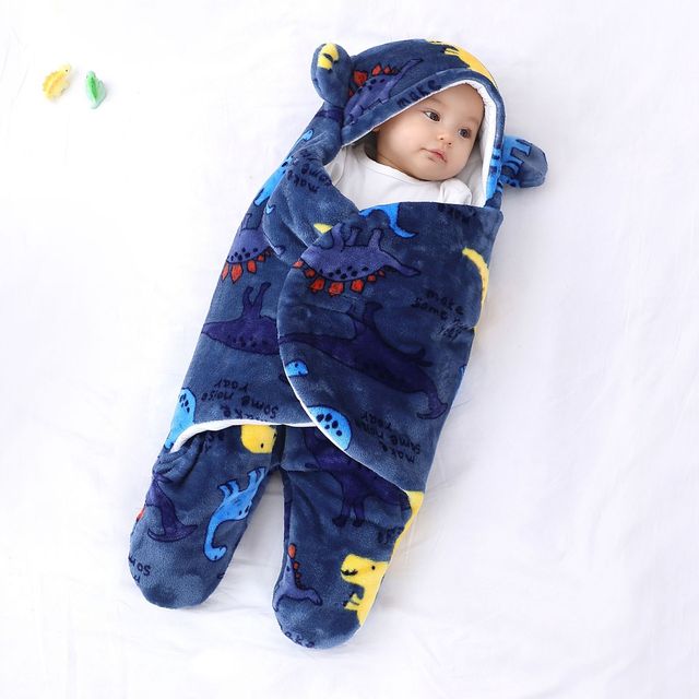 Baby Sleeping Bag Pajama Baby Clothes Newborn Soft Winter  Thickened Fleece Lining With Pure Cotton Infant Sleepwear Blanket